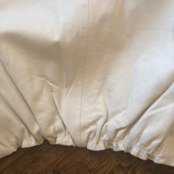 NWT | Vintage Genuine White Leather Bomber Jacket - Picture 11 of 15